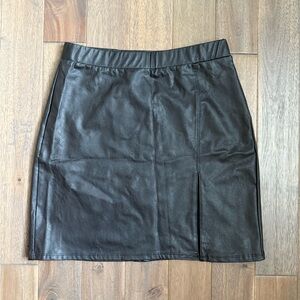 Naked Wardrobe Black Pleather Skirt